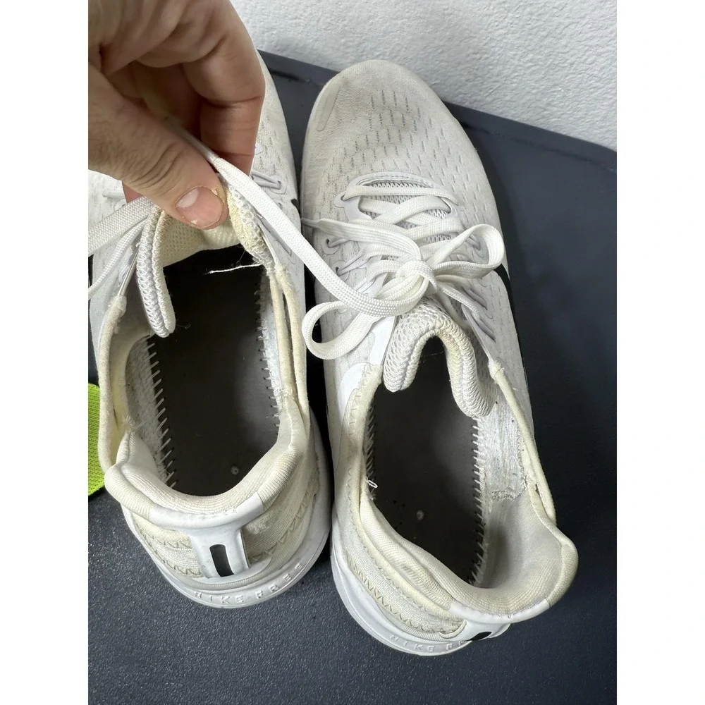 Nike Free RN‎ 2018 Shoes Mens Size 8 White Black Running Sneakers 942836-100
